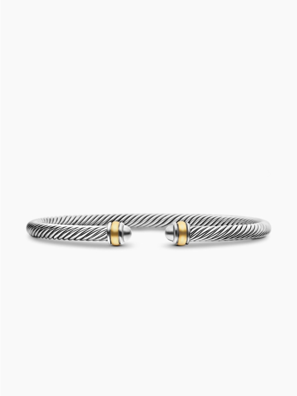 David Yurman CLASSIC CABLE BRACELET
Sterling Silver with 18K Yellow Gold, 4mm